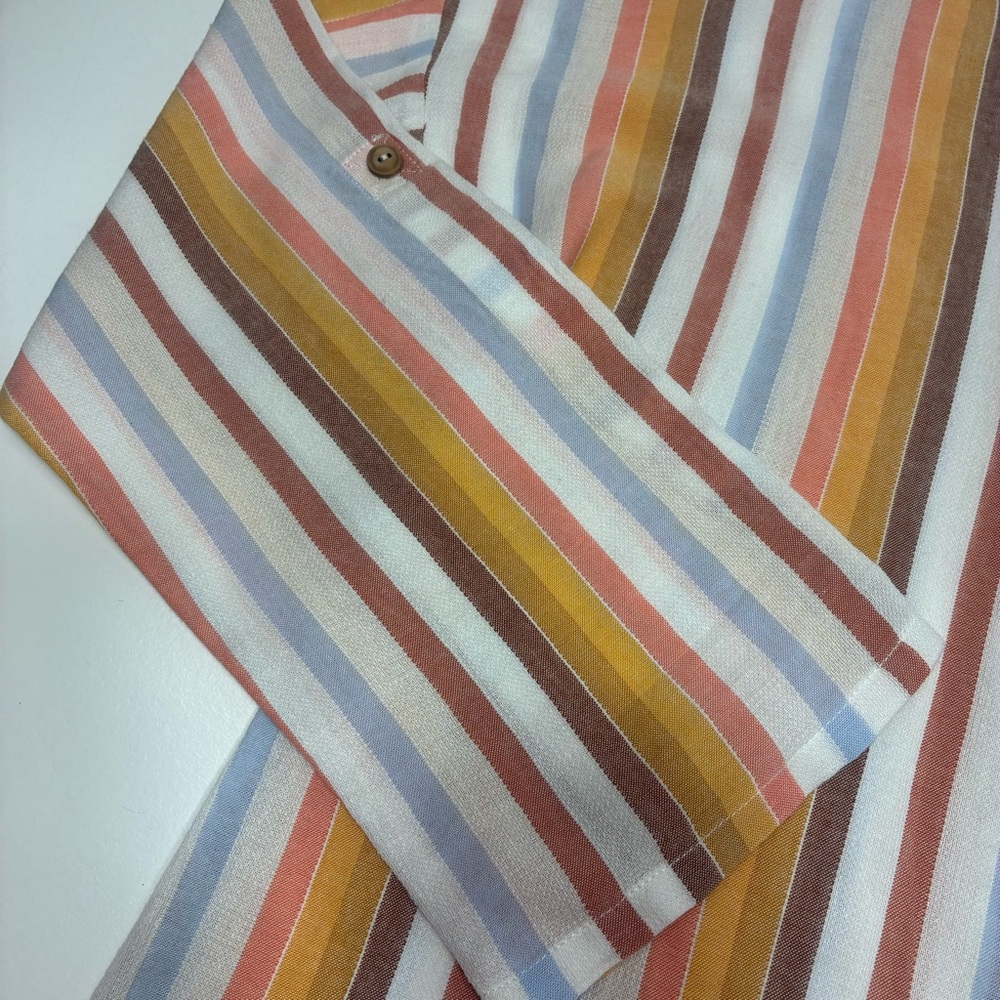 Soft Surroundings Women's Top Size Medium Multicolor Striped Cottagecore Casual - Picture 5 of 14